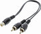 Nedis CAGP24020BK02 - Audio verdeelkabel RCA - 20cm - Zwart