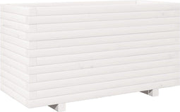 vidaXL - Plantenbak - 90x40x49,5 - cm - massief - grenenhout - wit
