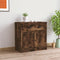 vidaXL - Dressoir - 70x35,5x67,5 - cm - bewerkt - hout - gerookt - eikenkleurig