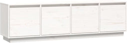 vidaXL - Tv-meubel - 156x37x45 - cm - massief - grenenhout - wit