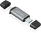 AISENS ASCR-2AC11-GR - Geheugenkaartlezer - USB 3.2 Gen 1 Type-A/Type-C - Grijs