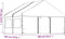 vidaXL - Prieel - met - dak - 4,46x5,88x3,75 - m - polyetheen - wit