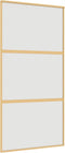 vidaXL - Schuifdeur - 102,5x205 - cm - mat - ESG-glas - en - aluminium - goudkleurig