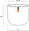 Capi Europe - Bloempot bol Groove Black & Gold - 9x8 - Zwart - Opening Ø7.2 - Bloempot voor binnen - 5 jaar garantie - BGVBL139