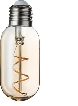 J-Line ledlamp Amber T45 Spiral E27 - glas - transparant - LED lichtjes