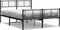 vidaXL - Bedframe - met - hoofd- - en - voeteneinde - metaal - zwart - 140x200 - cm