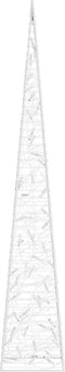 vidaXL - Kerstverlichtingskegel - met - 60 - warmwitte - LED's - 120 - cm - acryl