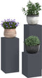 vidaXL - Plantenstands - - - 3-delige - set - in - antraciet - staal
