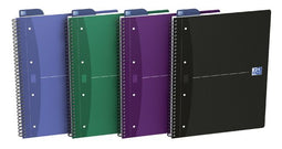 Collegeblok Oxford Office A4 Ruit 5mm 4-rings Assorti