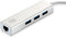 LevelOne USB-0503 - Dockingstation - 3x USB 3.2 (Gen1) - 1x Ethernet 1Gbps - Zilver
