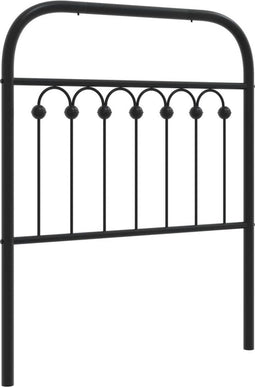 vidaXL - Hoofdbord - 80 - cm - metaal - zwart
