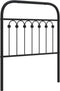 vidaXL - Hoofdbord - 80 - cm - metaal - zwart