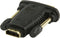 HDMI-Adapter - DVI-D 24+1-Pins Male - HDMI Female - Verguld - Recht - ABS - Zwart - 1 Stuks - Polybag