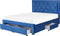LIEVIN - Tweepersoonsbed - Marineblauw - 160 x 200 cm - Fluweel