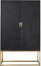 Richmond Interiors Wandkast Blackbone gold 2-deuren laag (Black rustic)