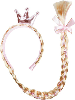 Princess Friends - Diadeem - Lange vlecht met kroon - Multicolor