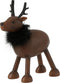 J-Line figuur Hert - resine - bruin/zwart - large