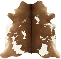 vidaXL - Vloerkleed - 180x220 - cm - echte - koeienhuid - bruin - en - wit