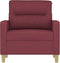 Fauteuil 60 cm stof wijnrood