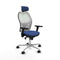 Piqueras y Crespo 3D086N2 - Bureaustoel - Verstelbare hoofdsteun - Marineblauw
