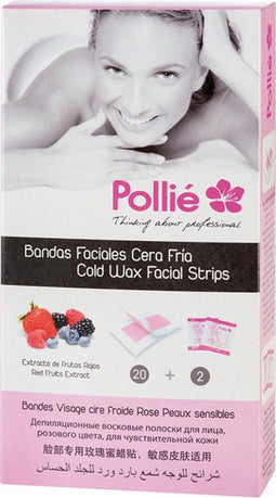 Facial Hair Removal Wax Eurostil 20 BANDAS Red fruits (20 uds)