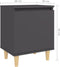 vidaXL - Nachtkastje - met - massief - houten - poten - 40x30x50 - cm - grijs