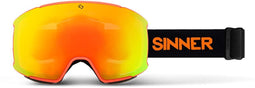 SINNER BOREAS - Skibril - Incl. extra lens - Matte orange neon