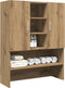vidaXL - Wasmachinekast - 70,5x25,5x90 - cm - artisanaal - eikenkleur