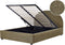 VAUCLUSE - Bed met opbergruimte - Olijfgroen - 140 x 200 cm - Bouclé