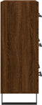 vidaXL - Dressoir - 69,5x34x90 - cm - bewerkt - hout - bruin - eikenkleur