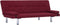 vidaXL - Slaapbank - met - twee - kussens - polyester - wijnrood
