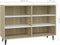 vidaXL - Dressoir - 103,5x35x70 - cm - spaanplaat - wit - en - sonoma - eikenkleurig