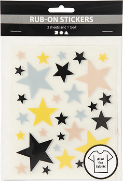 Rub-on Sticker vel 12 2x15 3 cm sterren 1doos