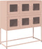 vidaXL - Dressoir - 100,5x39x107 - cm - koudgewalst - staal - roze