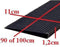 Rubber drempelhulp 1,2 x 11 x 100 cm met lijmlaag (zwart)