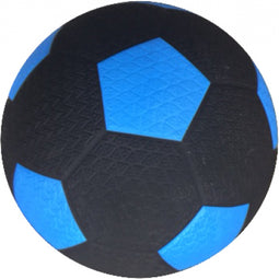 Rubberen straatvoetbal maat 5 - 420 gr met profiel blauw, in polybag