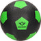 Rubberen straatvoetbal maat 5 - 420 gr met profiel groen, in polybag
