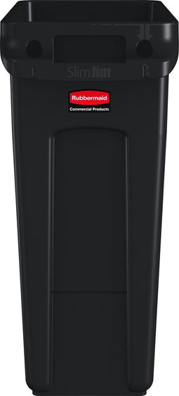 Rubbermaid Slim Jim met luchtsleuven 60 ltr, bruin (VB227864)