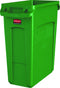 Rubbermaid Slim Jim met luchtsleuven 60 ltr, groen (VB227857)