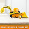 Rubble & Crew - Blafwerf Bulldozer met lichten, geluiden en Rubble-figuurtje - bouwspeelgoed - PAW Patrol speelgoed