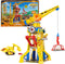 Rubble & Crew - Blafwerf Hijskraan-speelset met Rubble-figuurtje en 340 g Kinetic Build-It speelzand - PAW Patrol speelgoed