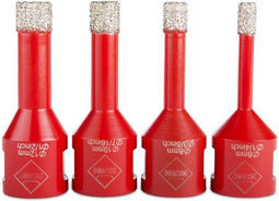 Rubi 50938 4-delige diamantborenset voor droogboren incl. adapter - 6-8-10-12mm