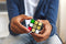 Rubik's Cube - 50-jarig Jubileum Retroversie - 3x3-kubus voor het oplossen van kleurrijke uitdagingen - hersenkraker - fidgetspeeltje