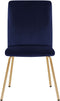 RUBIO - Eetkamerstoel - Donkerblauw - Fluweel