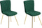 RUBIO - Eetkamerstoel - Groen - Fluweel