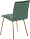 RUBIO - Eetkamerstoel - Groen - Fluweel