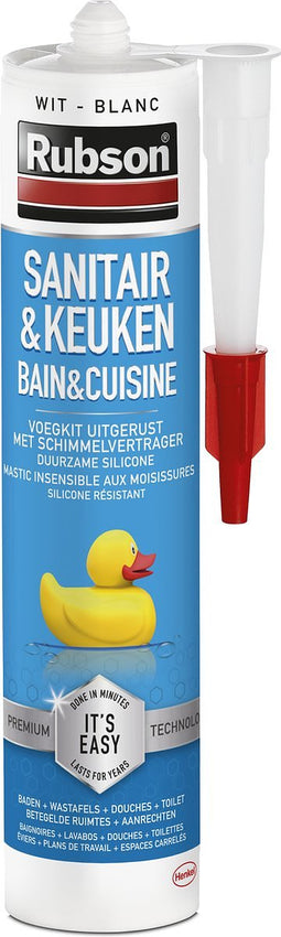 Rubson Sanitair & Keuken bouwkit 280 ml Wit | Sanitair & badkamer sanitairkit | Keuken kit renovatie.