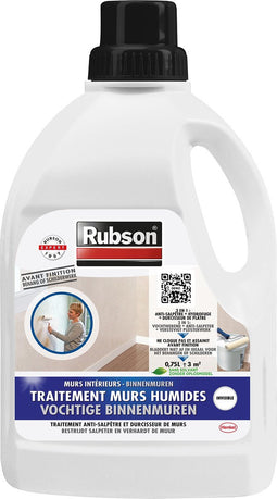 Rubson Vochtige Binnenmuren Coating 750 ML | Rubson Vochtige Binnenmuren Coating | Waterdichte Coating | Vochtbestreiding & Transparant