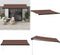 vidaXL - Luifel - handmatig uittrekbaar 400x300 cm - bruin