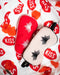 Ruby and white sleep mask